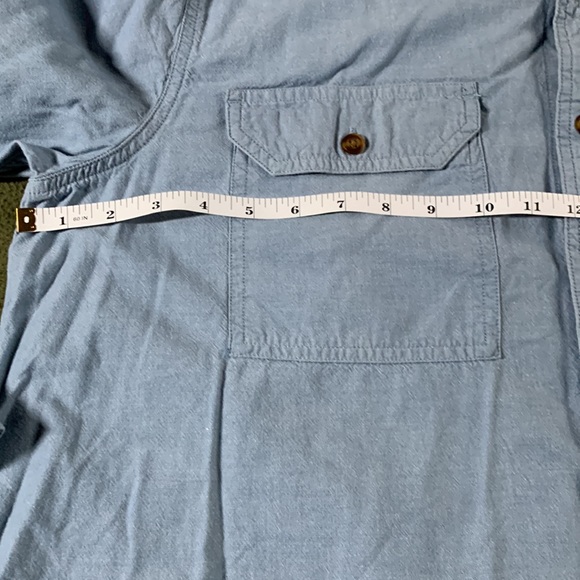 Men’s Carhartt blue, long sleeve shirt.  Size XL. Chest approx 25 1/2 inches - Picture 10 of 12